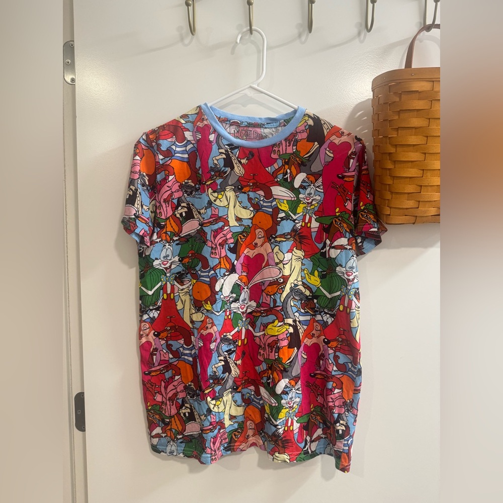 Cakeworthy Disney Roger Rabbit Jessica All Over Print T-Shirt Size Medium